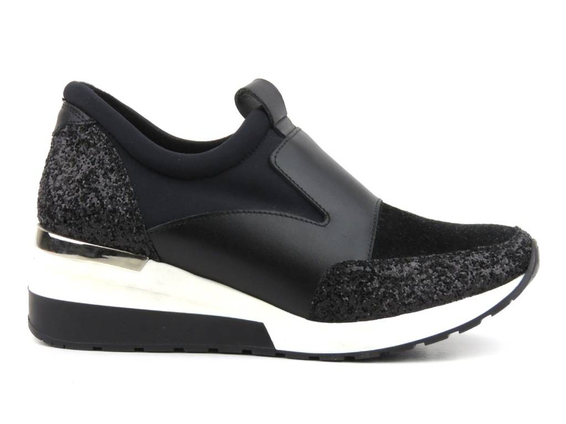 Buty damskie sportowe wsuwane - Kati 7025, czarne