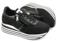 Sneakersy damskie na platformie - INBLU IN000224, czarne
