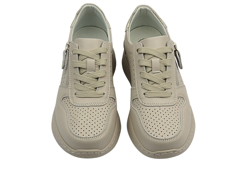 Sneakersy damskie na platformie Nika Komfort 25SP18-8564, beżowe