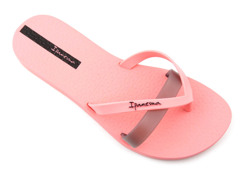 Gumowe japonki-klapki damskie IPANEMA 81805, różowo-czarne