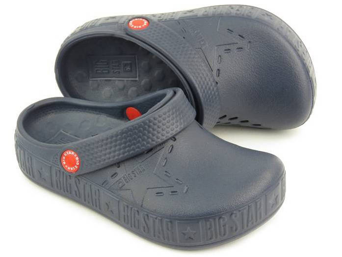 Piankowe klapki dziecięce, clogsy - BIG STAR II375002, niebieskie