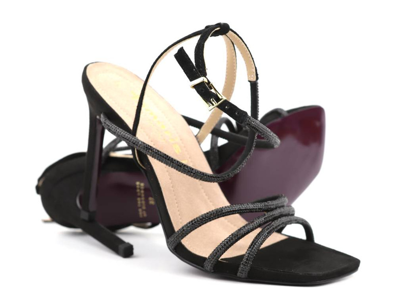 Eleganckie sandały damskie na szpilce - Tamaris 28371-20, czarne