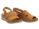 Skórzane sandały damskie - HELIOS Komfort 143, jasnobrązowe 2