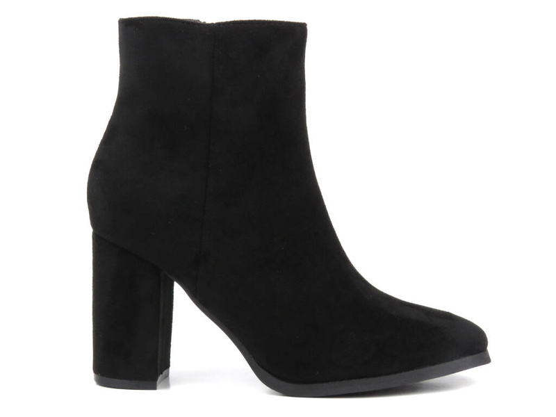 Botki damskie na obcasie - Evento 23BT35-6412, czarne