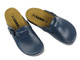 Skórzane Klapki Damskie Leon 4250, granatowe