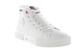 Ocieplane trampki damskie z elastycznym materiałem przy kostce - CROSS JEANS II2R4022, białe