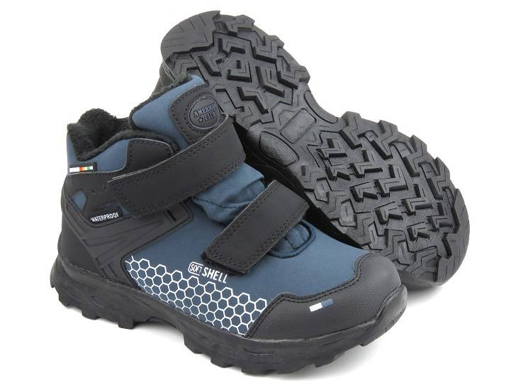 Śniegowce, trapery dziecięce z membraną - AMERICAN CLUB HL 26/22, granatowe