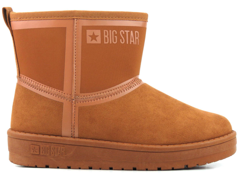 Botki, śniegowce damskie za kostkę - BIG STAR KK274612, brązowe