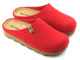 Filcowe kapcie damskie na korkowej podeszwie - Inblu DK-08, czerwone