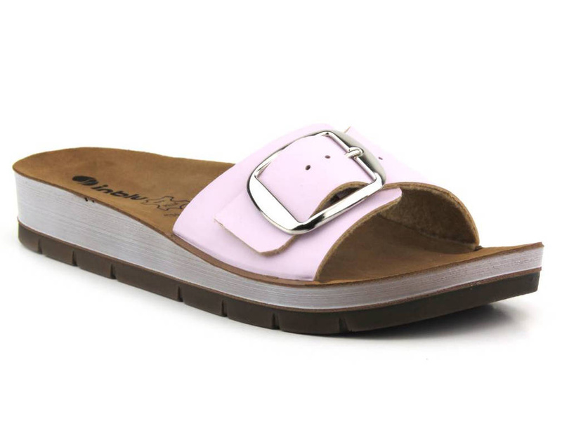 Klapki damskie z klamrą - INBLU CP-29, fioletowe