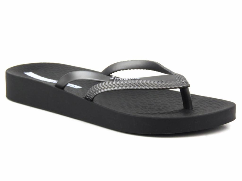 Sportowe japonki, klapki damskie IPANEMA 82840, czarno-srebrne
