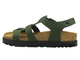 Skórzane sandały damskie zielone Leon 6300 