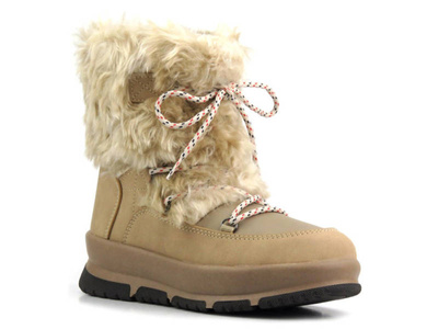 Śniegowce damskie z futerkiem - VENEZIA 5869, beżowe