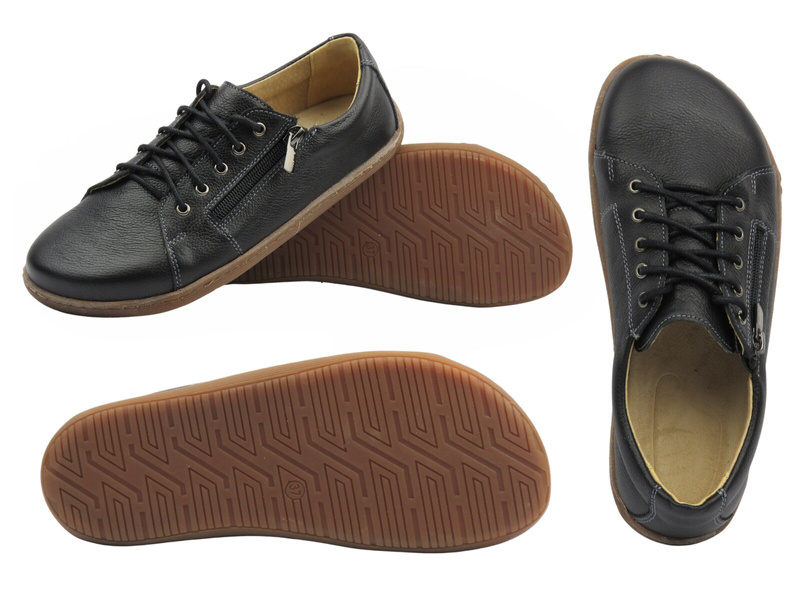 BareFoot półbuty minimalistyczne damskie czarne Helios Komfort 436