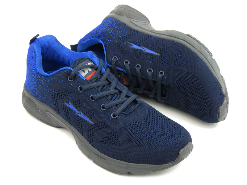 Buty męskie sportowe z siateczkowej tkaniny - DK  SA605122, granatowe