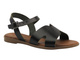 Skórzane sandały damskie czarne Cambell 25-64302