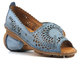 Ażurowe półbuty damskie z odkrytymi palcami - VENEZIA 017031, niebieskie