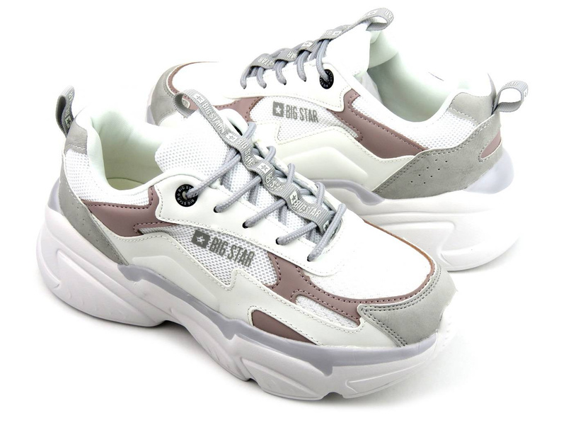 Buty sportowe, sneakersy damskie BIG STAR Memory Foam HH274255, białe