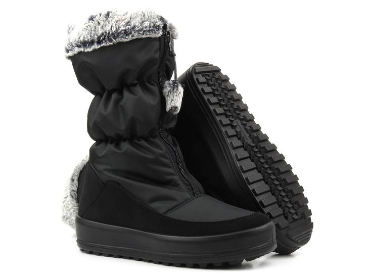 Ciepłe śniegowce damskie z membraną czarne Manitu 990219-01
