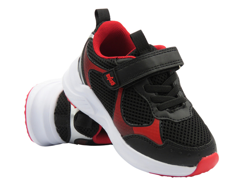 Buty Sportowe Młodzieżowe - Befado 516X178 Czarno-czerwone Na Rzep