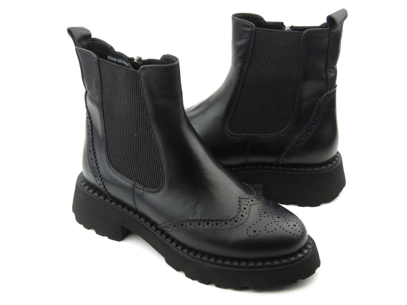 Wysokie botki damskie ocieplane - VENEZIA 03960014D, czarne