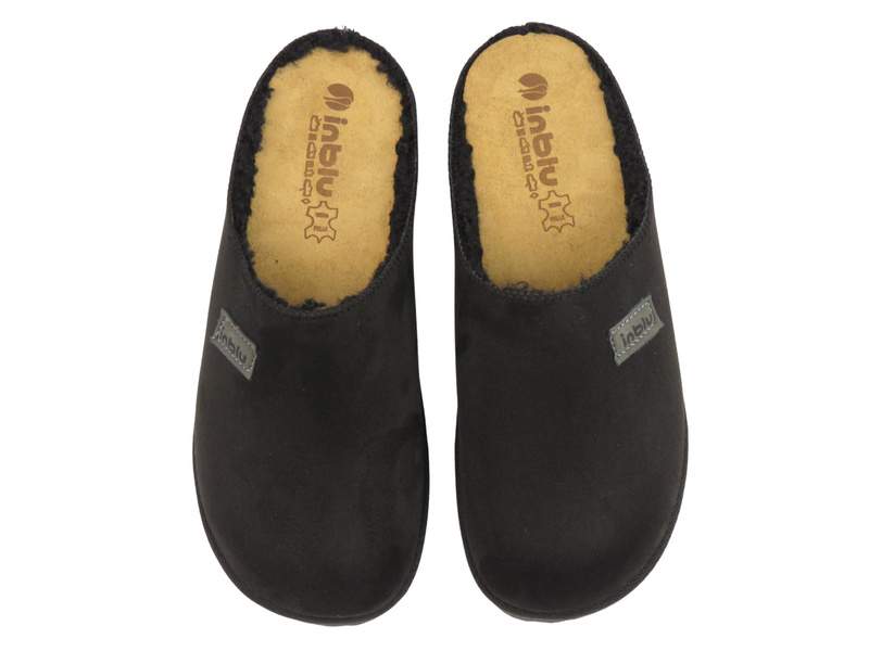 Ciepłe kapcie damskie czarne INBLU CS-45