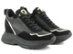 Sneakersy, buty sportowe damskie na ukrytym koturnie - CARINII B9061, czarne