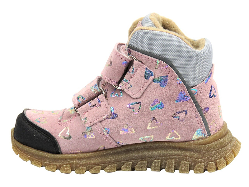 Botki dziecięce skórzane Jamet 2218, róż