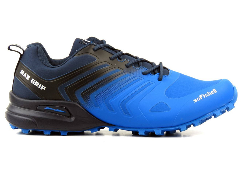 Buty trekkingowe - sportowe męskie (turfy) z Softshell - DK VB16571, granatowo-niebieskie