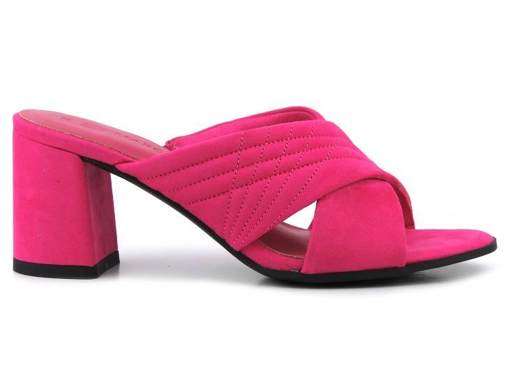 Klapki damskie na słupku - Marco Tozzi 27220, różowe