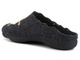 Filcowe kapcie damskie z wełną - MANITU 320088-01, czarne z owieczką