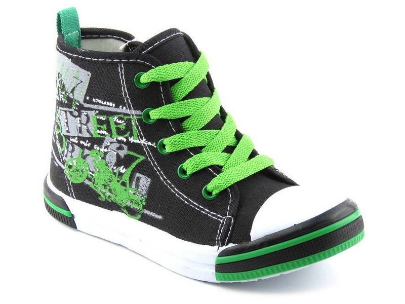 Wysokie trampki dziecięce AMERICAN CLUB TEN 12/2014, czarne