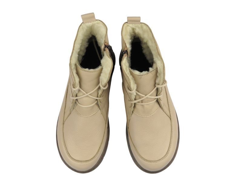 Wygodne botki damskie Helios Komfort 795, ecru