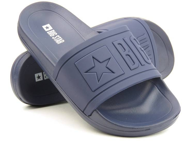 Gumowe klapki damskie - Big Star DD274A269, granatowe