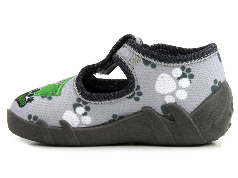 Sandały dziecięce zabudowane - RenBut 102LP1323, szare z pieskiem