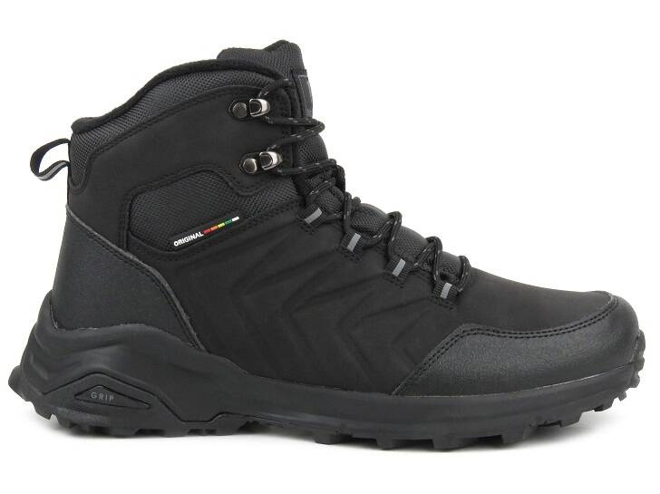 Trekkingi męskie, buty zimowe- Mc Braun 23MN38-6547, czarne