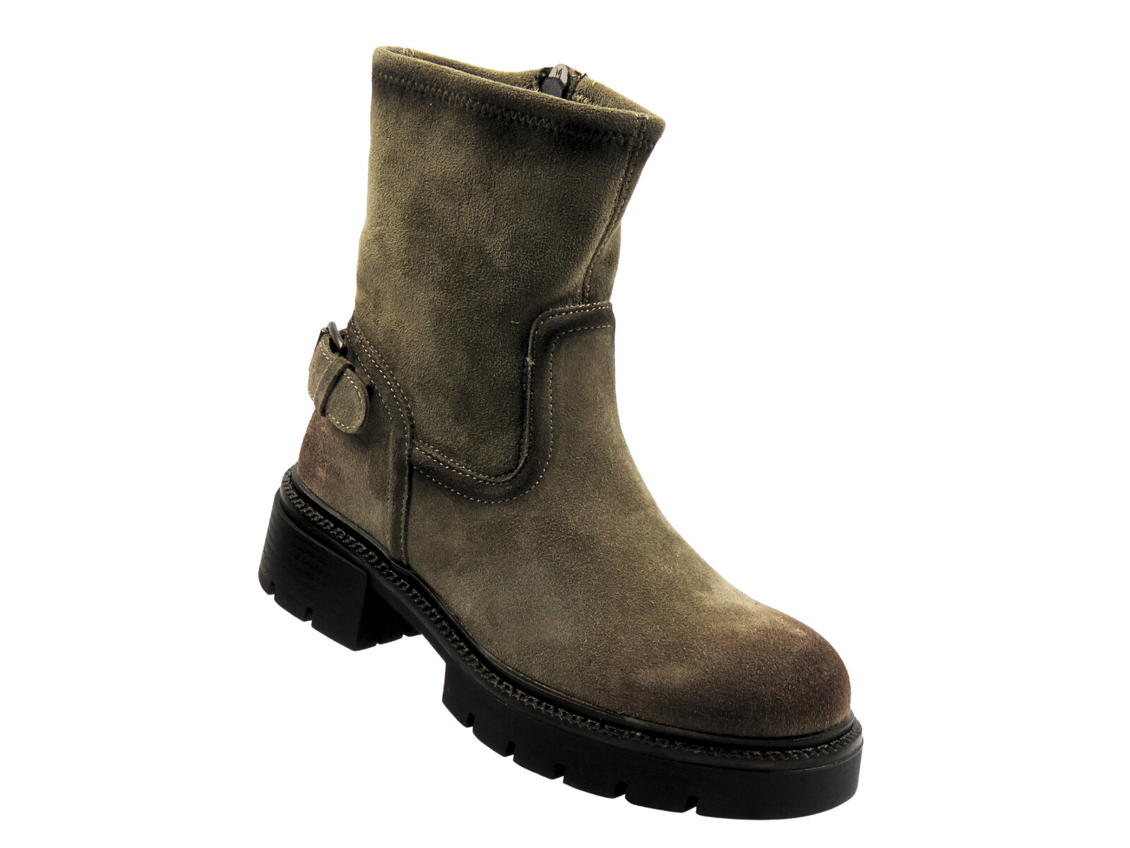 Ocieplane Botki Damskie Potocki 25 96307 Khaki Na Zamek Khaki Sklep 