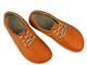 BareFoot skórzane minimalistyczne buty Helios Komfort 715-2B, pomarańczowe