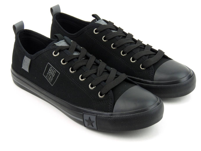 Trampki męskie przed kostkę - BIG STAR JJ174139, czarne