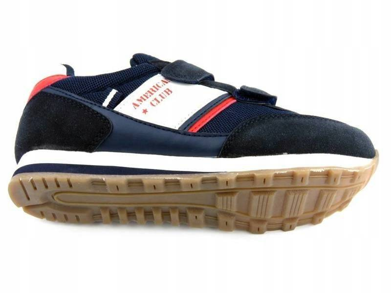 Buty dziecięce sportowe na rzepy - American Club ES 90/22, granatowe
