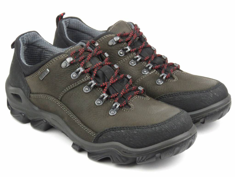 Buty męskie trekkingowe niskie z POLAR-TEX - MANITU 640047-02