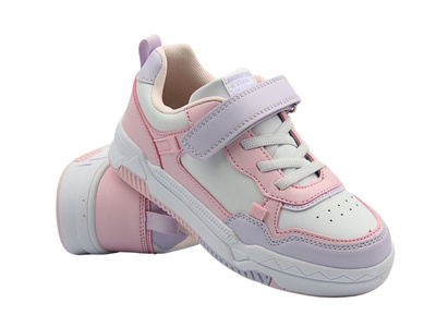 Buty sportowe, adidasy dziecięce biało-różowe American Club ES 177