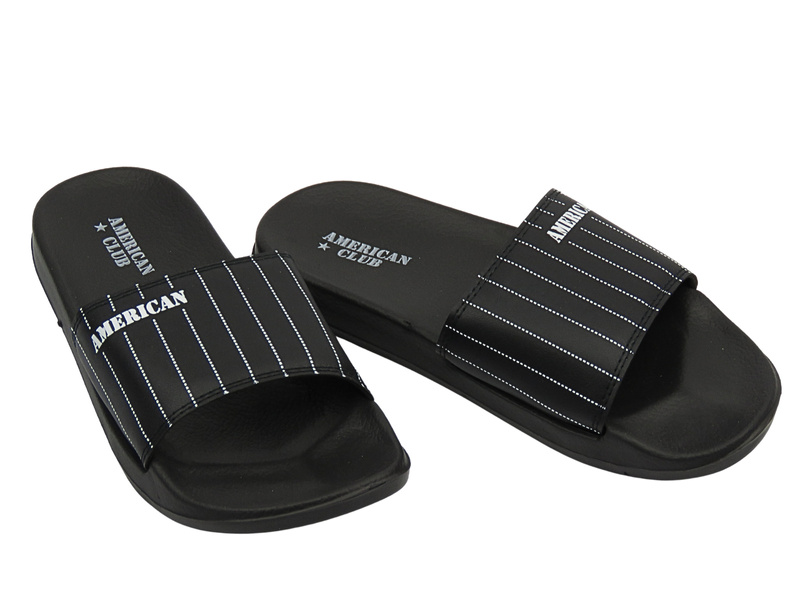 Klapki męskie sportowe czarne American Club NH 87/23