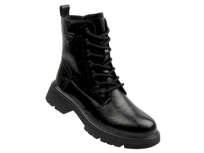 Ocieplane botki damskie - S. Barski MK52-019, czarne