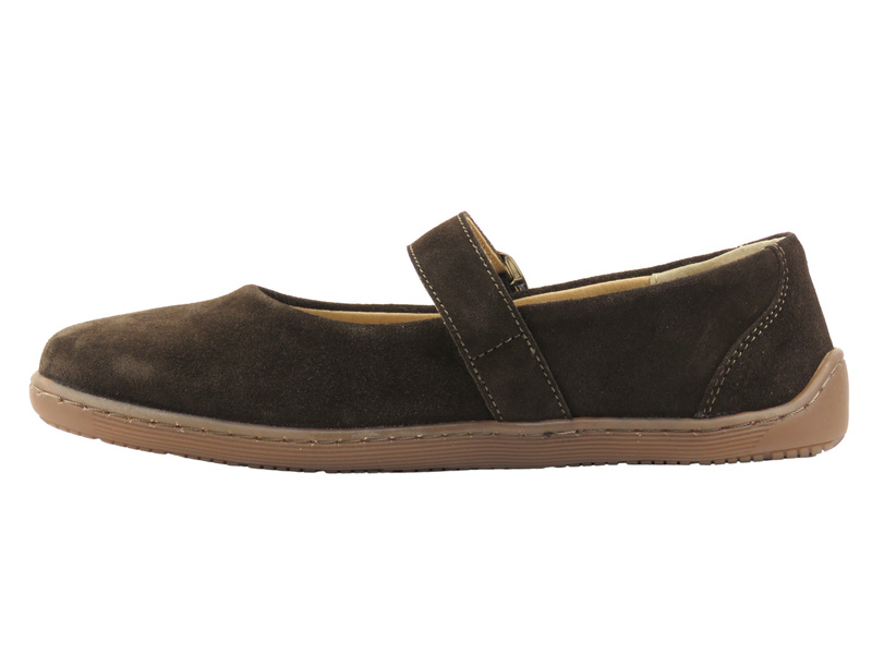 Barefoot skórzane minimalistyczne półbuty Helios Komfort 471, ciemny brąz