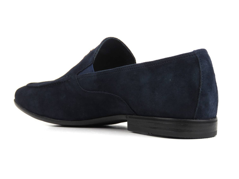 Wysokogatunkowe loafersy męskie JOHN DOUBARE D778-120-29, granatowe
