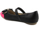Półbuty dziecięce dziewczęce Badoxx 5BL-111, czarne z różowym noskiem