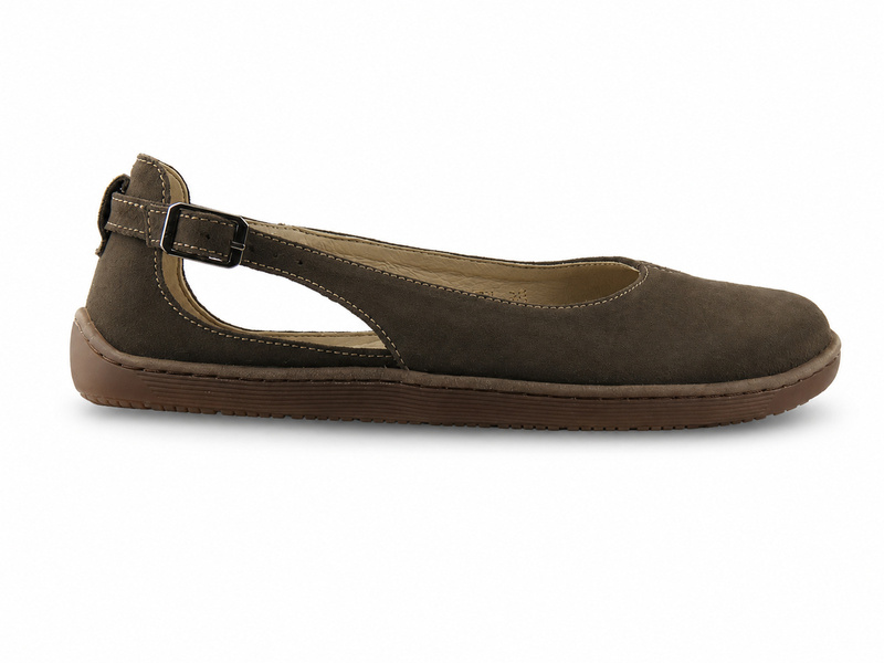Barefoot skórzane minimalistyczne sandały damskie o podwyższonej tęgości H - Nika Komfort 1472, brąz