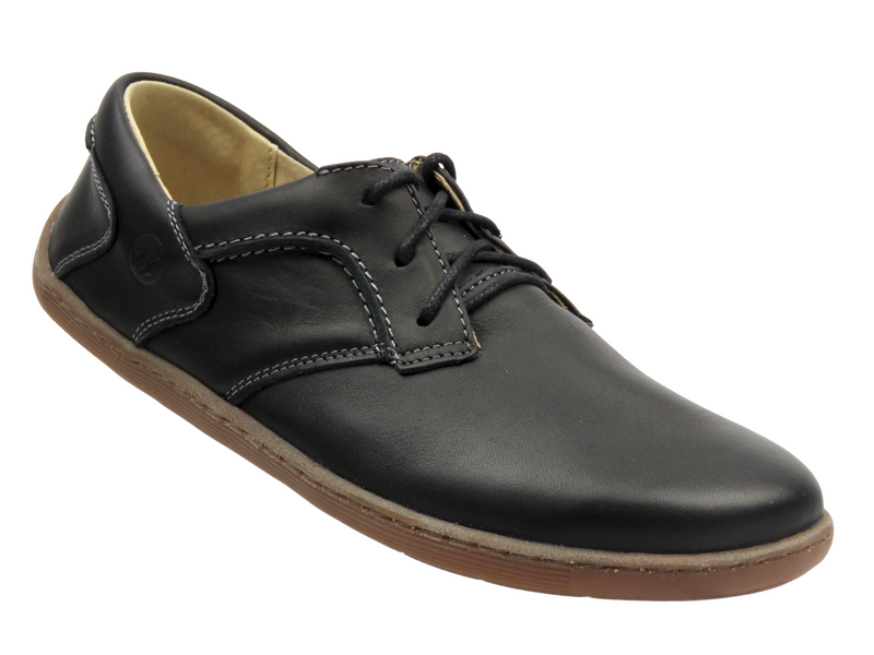 BareFoot skórzane minimalistyczne buty damskie czarne Helios Komfort 715-2B