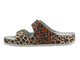 Wygodne klapki damskie lekarskie, sanitarne brązowe w panterkę HELIOS Komfort 288